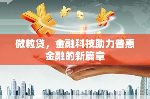 银川微粒贷，金融科技助力普惠金融的新篇章