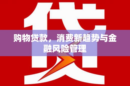 银川购物贷款，消费新趋势与金融风险管理