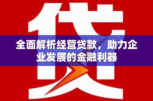银川全面解析经营贷款，助力企业发展的金融利器