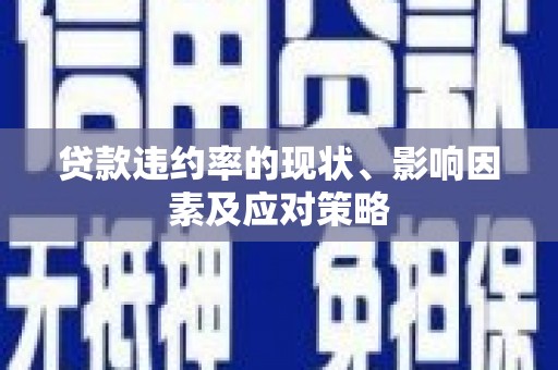 银川贷款违约率的现状、影响因素及应对策略