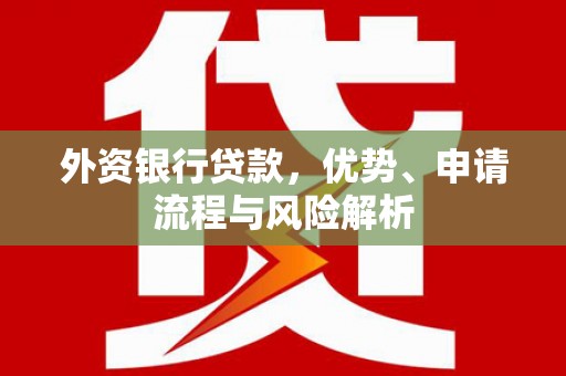 银川外资银行贷款，优势、申请流程与风险解析