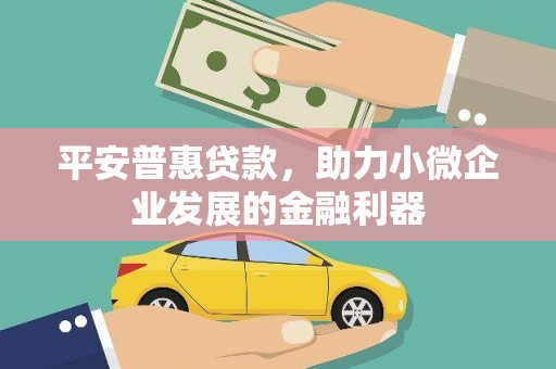 银川平安普惠贷款，助力小微企业发展的金融利器