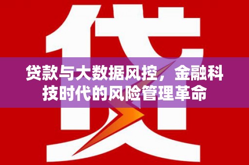 银川贷款与大数据风控，金融科技时代的风险管理革命