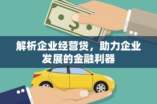银川解析企业经营贷，助力企业发展的金融利器