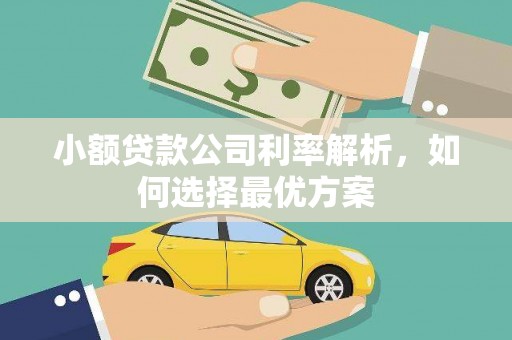 银川小额贷款公司利率解析，如何选择最优方案