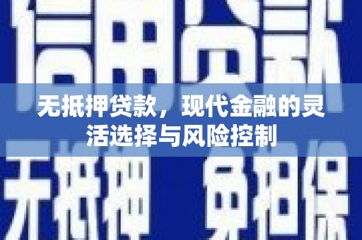 银川无抵押贷款，现代金融的灵活选择与风险控制