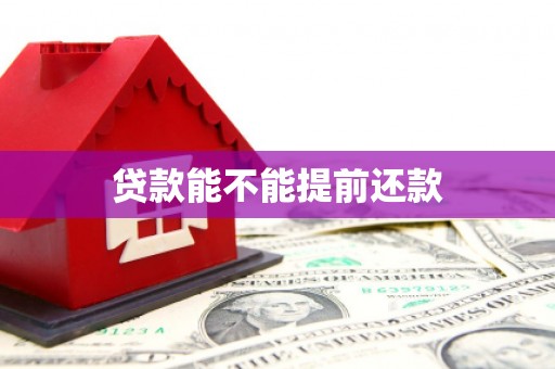 银川贷款能不能提前还款