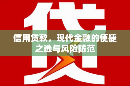 银川信用贷款，现代金融的便捷之选与风险防范