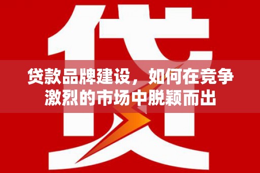 银川贷款品牌建设，如何在竞争激烈的市场中脱颖而出