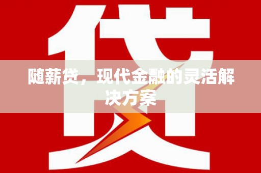银川随薪贷，现代金融的灵活解决方案