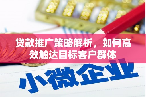 银川贷款推广策略解析，如何高效触达目标客户群体