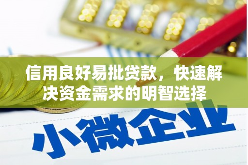 银川信用良好易批贷款，快速解决资金需求的明智选择