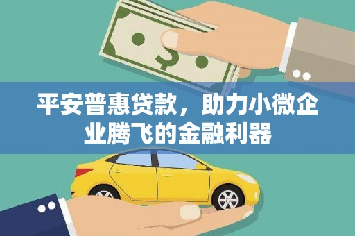 银川平安普惠贷款，助力小微企业腾飞的金融利器