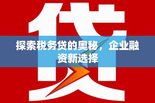 银川探索税务贷的奥秘，企业融资新选择