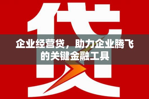 银川企业经营贷，助力企业腾飞的关键金融工具