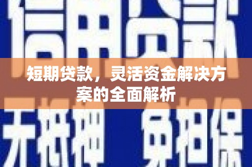 银川短期贷款，灵活资金解决方案的全面解析