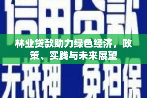 银川林业贷款助力绿色经济，政策、实践与未来展望