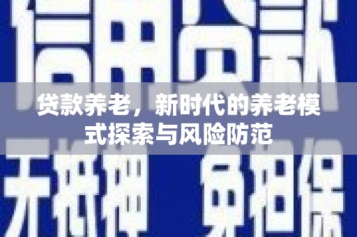 银川贷款养老，新时代的养老模式探索与风险防范