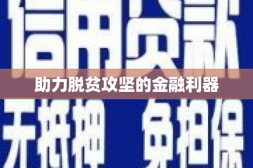 银川助力脱贫攻坚的金融利器